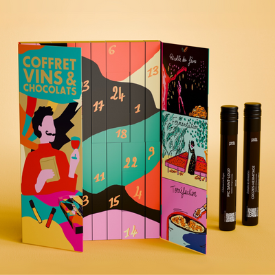 Calendrier de l'Avent 12 vins et 12 chocolats