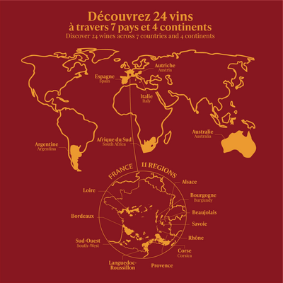 Calendrier de l'Avent Vin - 24 Vins de France et du Monde